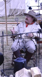 TR in cowboy camp