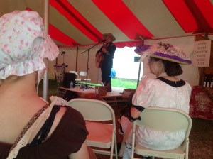 Lonesome Ron yodels in the Chautauqua tent